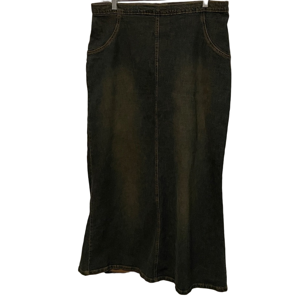 Vintage Bullet Denim Maxi Skirt Size 14